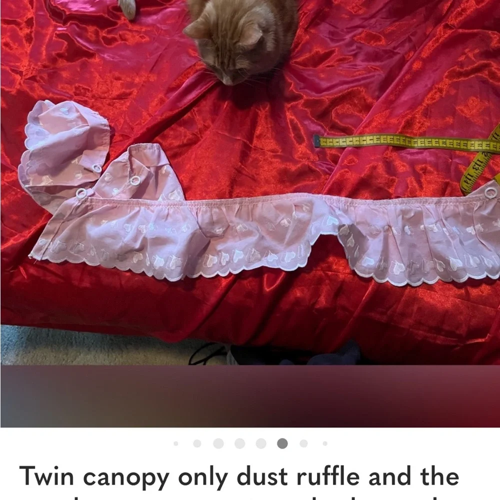 Canopy cover, bed spread, dust ruffle